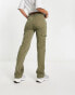 ASOS DESIGN slim cargo trouser in khaki Зеленый, 38 - фото #2