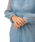 Фото #4 товара Women's Metallic Crinkle High-Low Gown