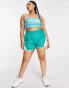 Фото #1 товара Daisy Street Active Plus light support sports bra in turquoise print