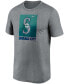 Фото #3 товара Men's Heathered Gray Seattle Mariners Local Logo Legend T-shirt