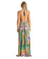 ფოტო #2 პროდუქტის Women's Maxi Tropical Print Halterneck Dress