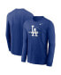 Фото #1 товара Men's Royal Los Angeles Dodgers Over Arch Performance Long Sleeve T-shirt