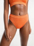 Фото #1 товара Lindex Hannah textured high waist bikini bottom in orange