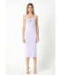 ფოტო #2 პროდუქტის Women's Mixed 3D Flower Knit Midi Dress