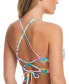 ფოტო #2 პროდუქტის Women's Lattice-Trim Strappy-Back Bikini Top