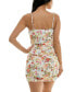 Фото #2 товара Juniors' Floral-Print Ruched Mesh Bodycon Dress