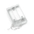 Фото #1 товара Case for 3 AA batteries with cover and switch - transparent