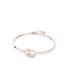 Sparkling Dance Oval Round Cut Rose Gold Tone Plated Bracelet