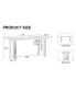 Фото #4 товара White Marble Dining Table, Stainless Steel Legs, 63"