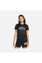 Фото #1 товара Dri-Fit Swoosh Graphic Running Short-Sleeve Kadın Tişört, Kadın Spor Siyah Tshirt
