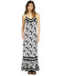 Women's Printed Ruffle-Hem Maxi Dress