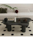 47 Inch Black Cloud Shaped Coffee Table for Living Room