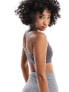 Nike Training Swoosh Dri-Fit medium support bra in ash grey