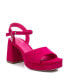 Фото #1 товара Women's Heeled Suede Sandals With Platform By Pink