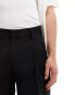 Jack & Jones wide fit pleated front smart trouser in black