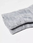 Pieces touch screen knitted gloves in light grey