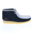 Фото #2 товара Clarks Wallabee Boot VCY 26165077 Mens Blue Suede Lace Up Chukkas Boots