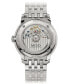 ფოტო #1 პროდუქტის Men's Swiss Automatic Baroncelli Smiling Moon Stainless Steel Bracelet Watch 39mm