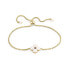 Фото #1 товара Delicate gold-plated bracelet with synthetic pearls TJ-0515-B-23