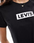 Levi's cropped Jordie tee in black