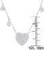 Фото #2 товара Macy's silver Plated Brass Cubic Zirconia Pave Heart Necklace