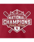 Men's and Women's Crimson Oklahoma Sooners Four-Peat NCAA Softball Women’s College World Series Champions Logo T-Shirt