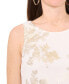 ფოტო #5 პროდუქტის Petite Metallic-Print Keyhole-Back Top