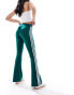 adidas Originals three stripe flared leggings in collegiate green