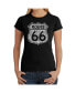 ფოტო #1 პროდუქტის Women's T-Shirt with Route 66 Life Is A Highway Word Art