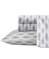 Фото #1 товара Woodblock Fish Cotton Percale 4-Piece Sheet Set, Queen