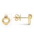 ფოტო #4 პროდუქტის Dainty Circle Stud Earrings in 14K Gold, approx. 2.3grams