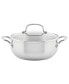 3-Ply Base Stainless Steel 4 Quart Induction Casserole with Lid