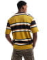 Levi's Skateboarding pique stripe boxy fit t-shirt in multi yellow Желтый, XS - 81 CM - 86 CM - фото #2