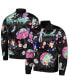 ფოტო #1 პროდუქტის Men's Black Rick And Morty Graphic Satin Full-Snap Jacket