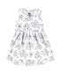 ფოტო #3 პროდუქტის Toddler Girls Quilted Cardigan and Dress 2pc Set, Blue Toile