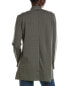 Eileen Fisher High Collar Long Jacket Women's Green Xxs