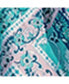 Women's Teal & Pink Paisley Keyhole Twist Maxi Beach Dress