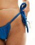 Фото #8 товара Candypants ruched tie side bikini bottom in high shine teal