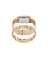 Men's Analog Shiny Gold-Tone Metal Watch 31mm Bracelet Gift Set