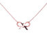 Elegant bronze necklace with a Rose Gold Manus bow