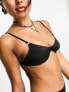 Фото #1 товара Weekday Shore wire bikini top in black