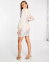 Forever New sequin drape mini dress in pastel ombre