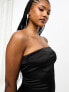 In The Style exclusive satin bandeau mini dress in black 40 - фото #7