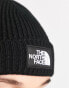 The North Face Box logo cuffed beanie in black