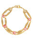 ფოტო #1 პროდუქტის Crystal Gold-Tone Link Bracelet