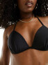 New Look basic moulded triangle bikini top in black