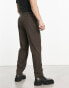 Фото #8 товара ASOS DESIGN oversized tapered smart trouser in chocolate brown