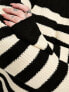 Фото #7 товара Threadbare Plus Evie midi jumper dress in black and white stripe