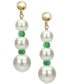 Cultured Freshwater Pearl (5-9mm) & Ruby (1-3/8 ct. t.w.) Graduated Drop Earrings in 14k Gold (Also in Emerald & Sapphire)