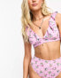 Nobody's Child bikini top in lilac floral